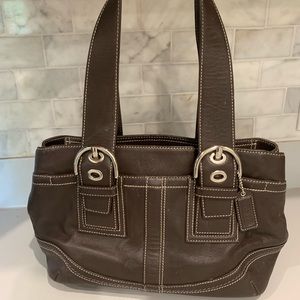 Brown Coach Shoulder Bag